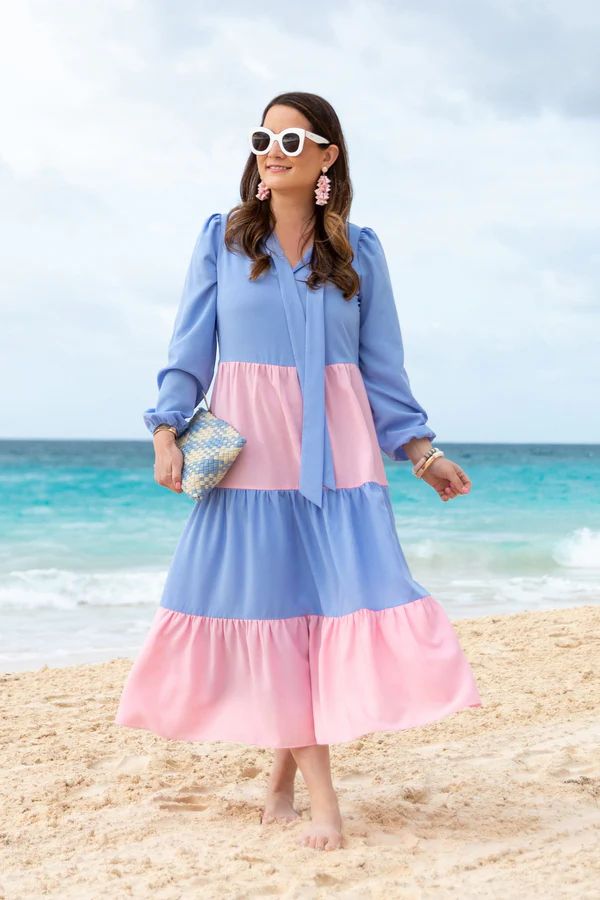 Anne Color Block Midi Dress | Sail to Sable
