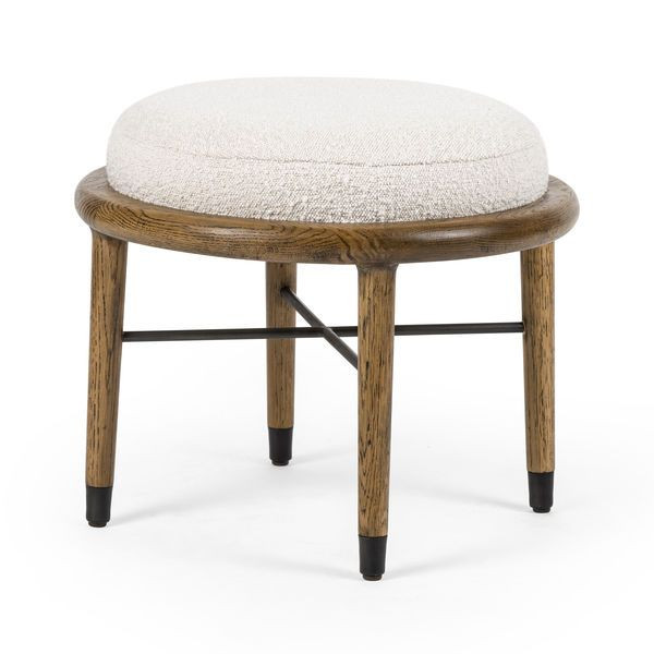Petra 21" Knoll Natural Ottoman | Scout & Nimble