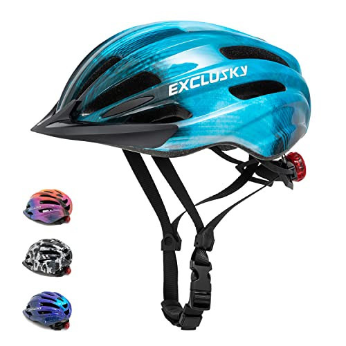 Exclusky Kids Bike Helmet with LED Light – Adjustable Multi-Sport Youth Helmet for Boys & Girls, Ages 5-12, Fits 50-57cm, Cycling Safety Gear | Amazon (US)