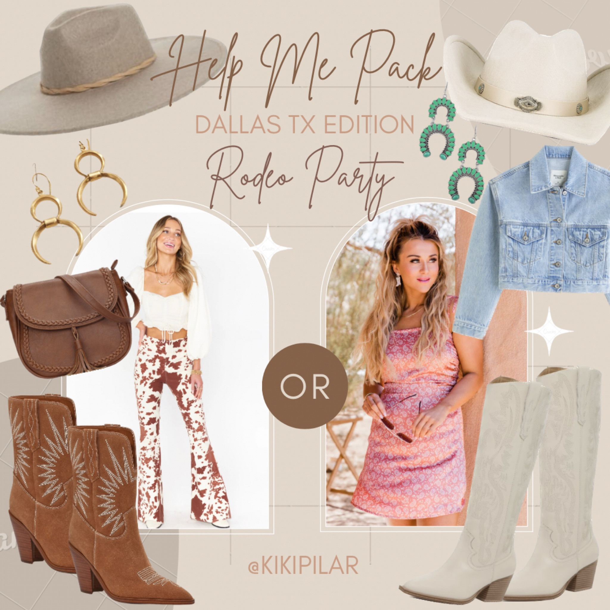 Cow pants are rented from fashion pass. Code KRISTINA4J saves you $$$ on your 1st subscription. 

Rodeo season
Help me pack
What to wear TX
Texas
Dallas
Fort Worth
Vacation 
Western outfit ideas
Cowboy boots
Cowgirl boots
Suede boots
Wide brim hat
Cowboy hat 
Turquoise jewelry 
Saddle bag
Whipstitch purse 
Show me your mumu
Pink lily
Boots
Dsw
Horseshoe 

#LTKshoecrush #LTKstyletip #LTKtravel