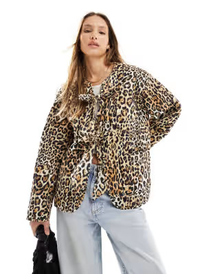 ASOS DESIGN quilted animal jacket | ASOS (Global)