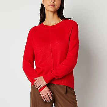 Worthington Womens Crew Neck Long Sleeve Pullover Sweater | JCPenney