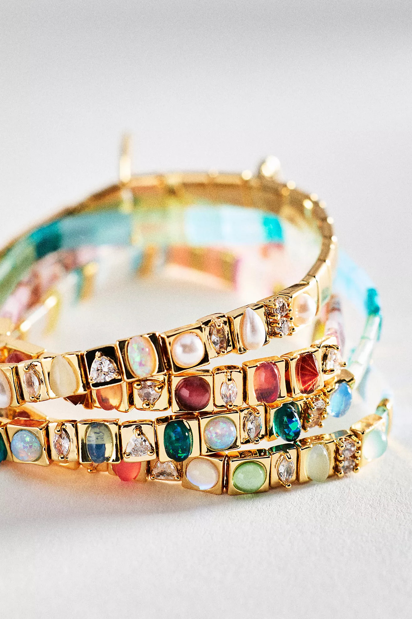 Colorful Beaded Chicklet Stretch Bracelet | Anthropologie (US)