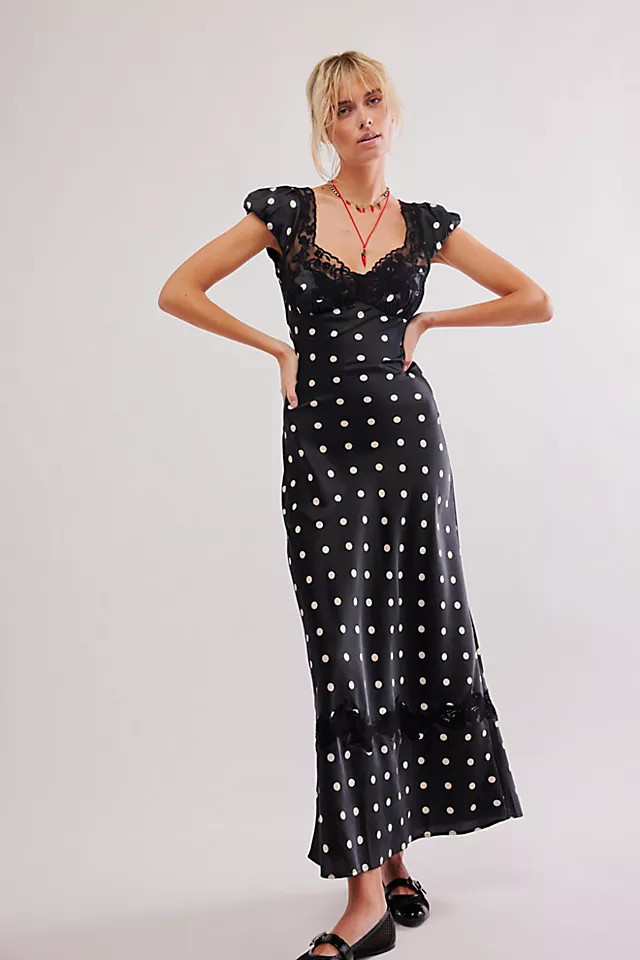 Butterfly Babe Maxi Dress by Free People, Black and White Combo, S | Free People (Global - UK&FR Excluded)
