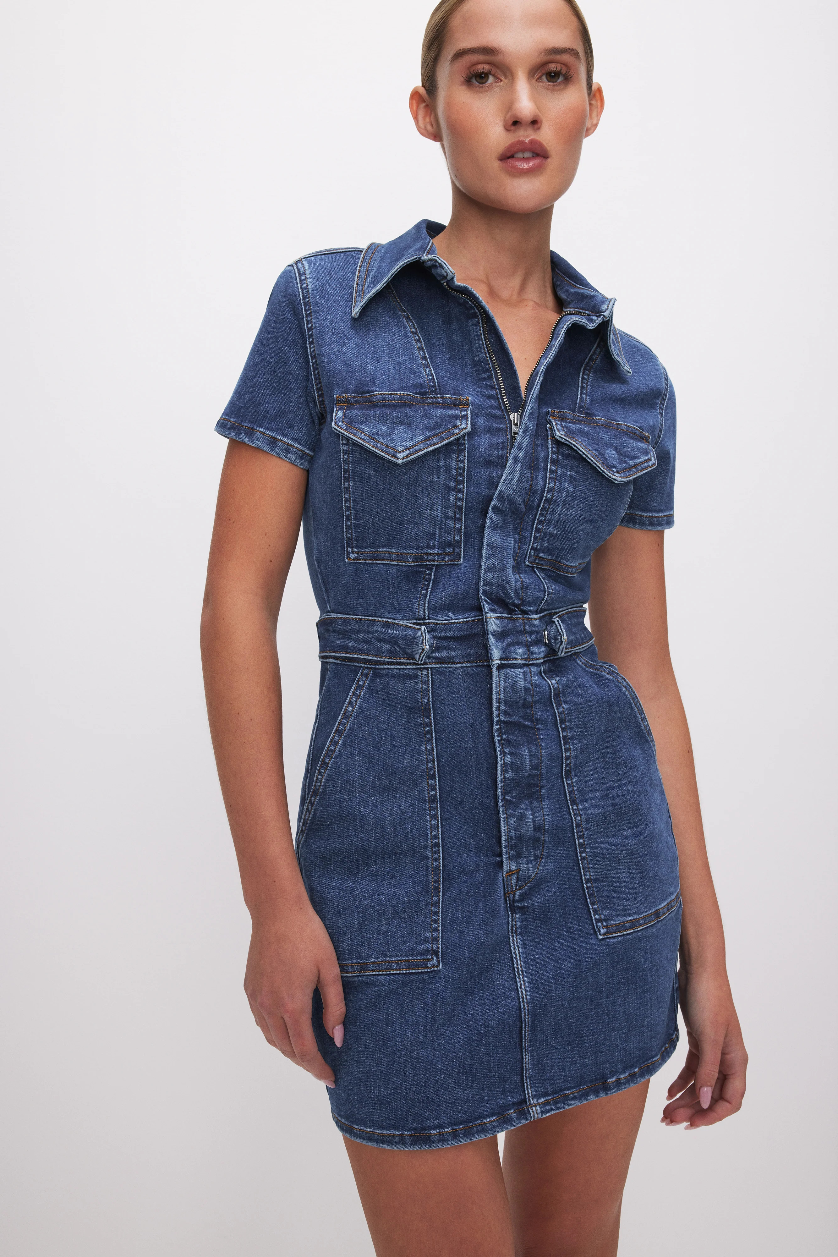 FIT FOR SUCCESS MINI DRESS | INDIGO594 - GOOD AMERICAN | Good American