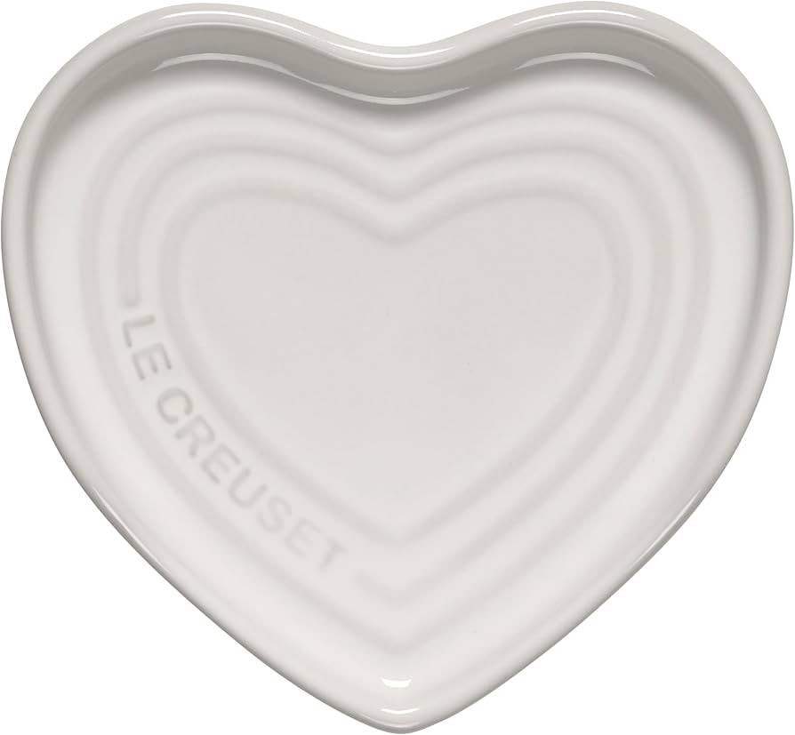 Le Creuset Stoneware Heart Shaped Spoon Rest, 5", White | Amazon (US)