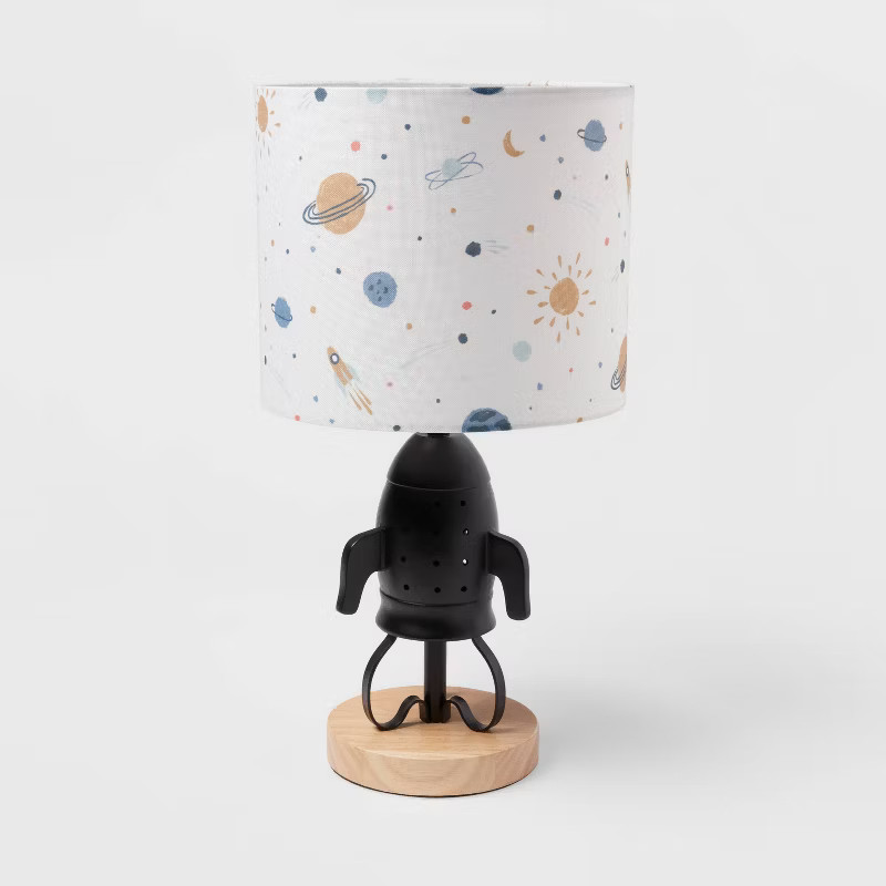 Spaceship Figural Table Lamp Black - Pillowfort™ | Target