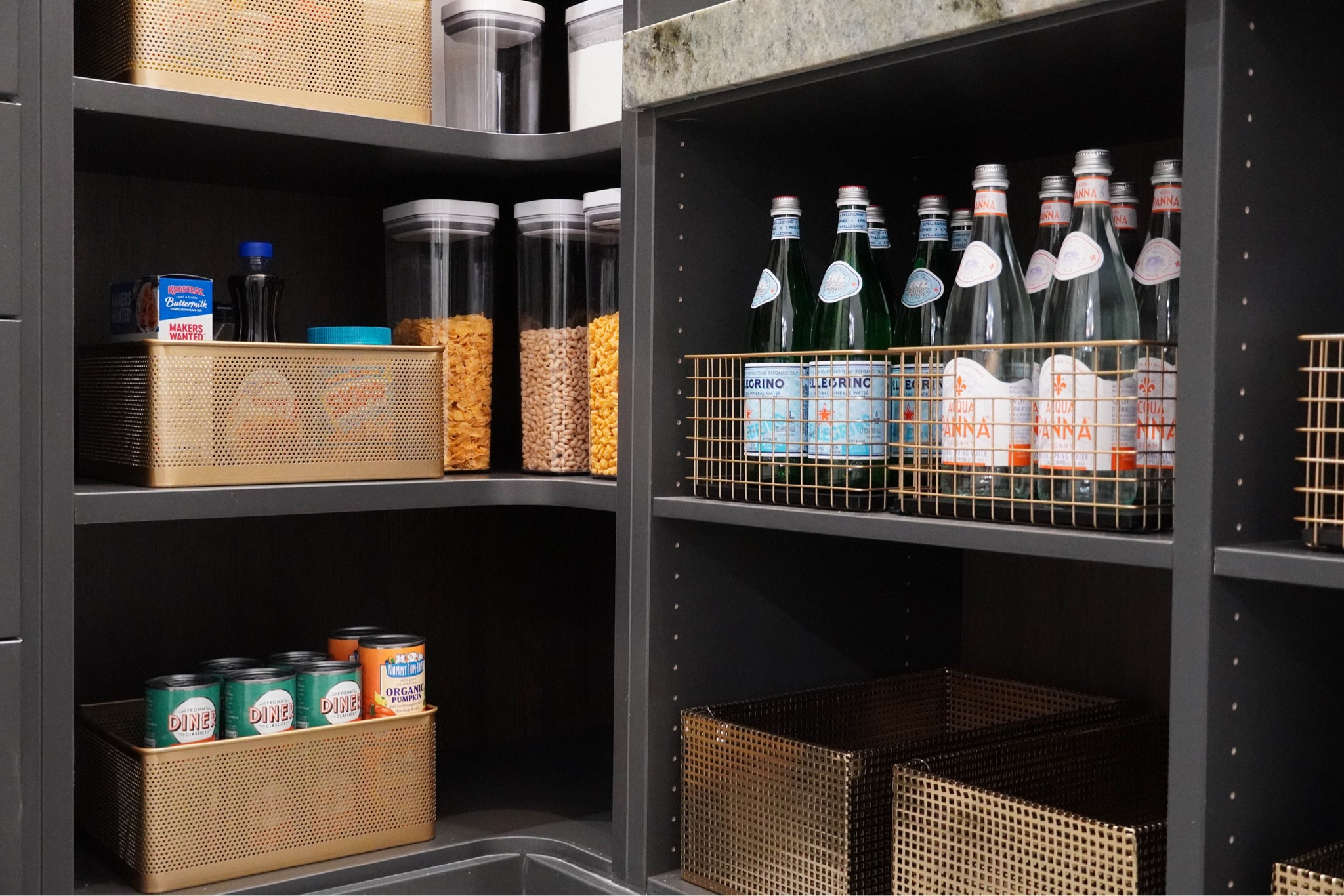 Don’t be afraid to mix the type of baskets you’re using when organizing your space. It gives it a more curated look and adds interest! #pantry #pantryorganization #organizationtips 

#LTKstyletip #LTKunder50 #LTKhome