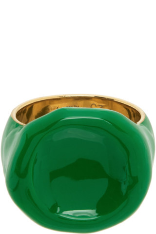 Green & Gold Seal Ring | SSENSE