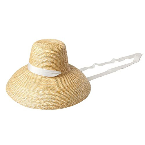 Sunshade Straw Hat with Chin Strap Hand-Woven Elegant Summer Hat for Sun Hat Wide Brim Sunhat for Friend Gathering Parti | Amazon (US)