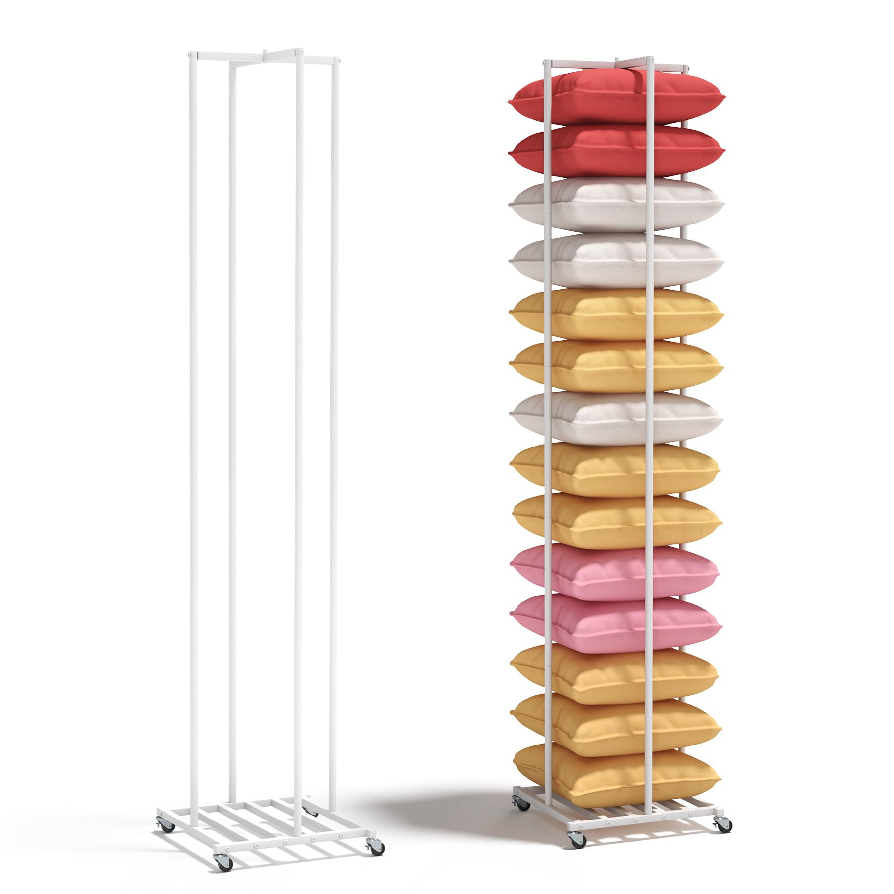 Amazon.com: lukar Pillow Storage Rack, Pillow Display Rack for Retail, 77'' Metal Throw Pillow Ra... | Amazon (US)