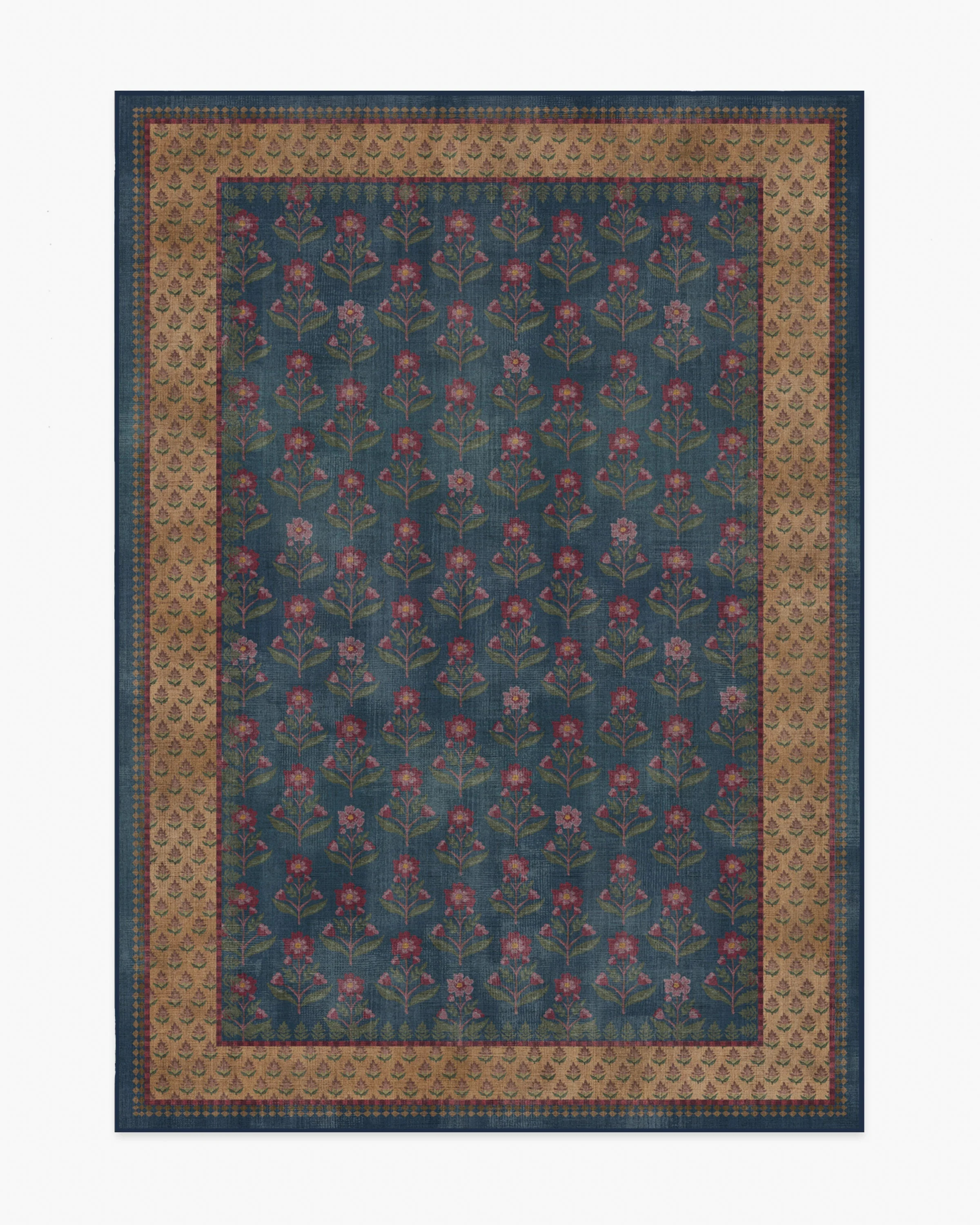 Sundara Navy & Bronze Rug | Ruggable