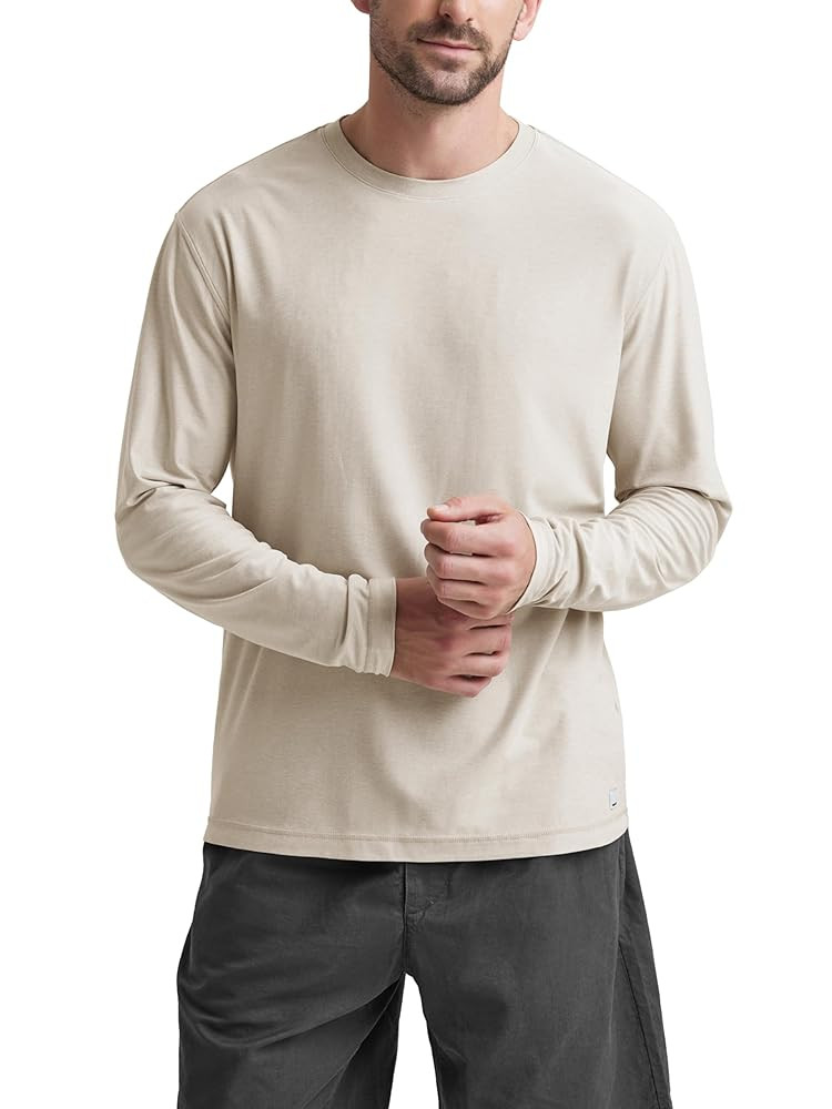 ODODOS Men's Long Sleeve Performance T-Shirt - Stratum Tech Tee, Ultra Soft Moisture Wicking UPF ... | Amazon (US)