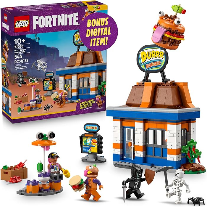 LEGO Fortnite Durrr Burger Restaurant Kids Toy - Video Game Building Set for Boys & Girls, Ages 1... | Amazon (US)