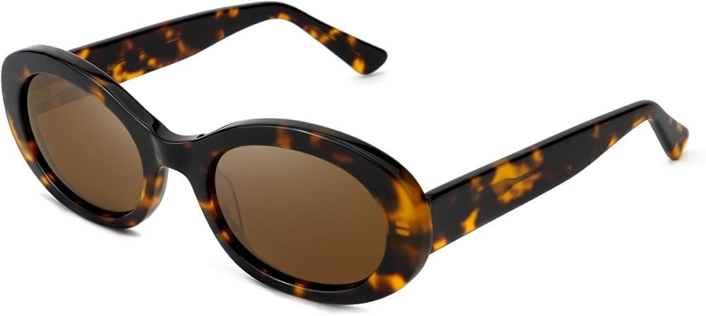 Mose Romano Retro Oval Sunglasses for Women Men Polarized Handmade Acetate Women's Sunglasses Tre... | Amazon (US)