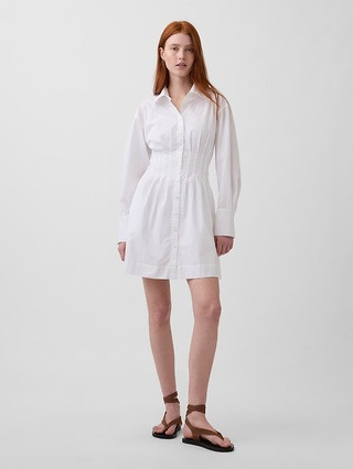 Pleated Mini Shirtdress | Gap (US)