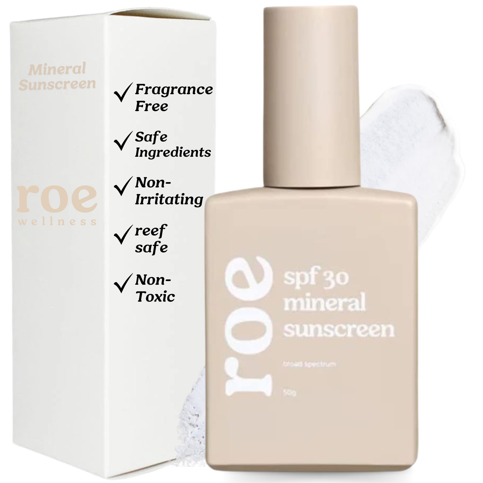 Roe Wellness- Baby Mineral Sunscreen SPF 30 | Non-Greasy, Reef Safe, Paraben-Free | Amazon (US)