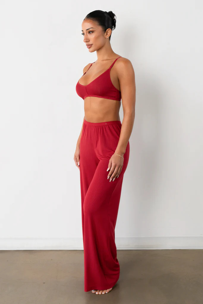 Vitality Float Rib Boxer Pant - Crimson | Vitality