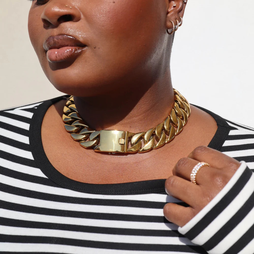 Ultimate Cuban Necklace | Garnished in Gold
