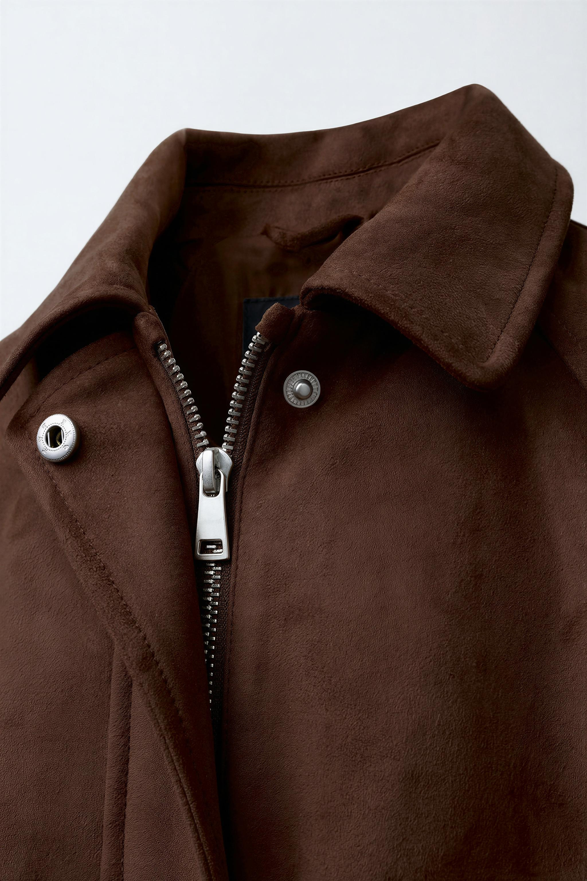 FAUX SUEDE BOMBER JACKET | Zara UK