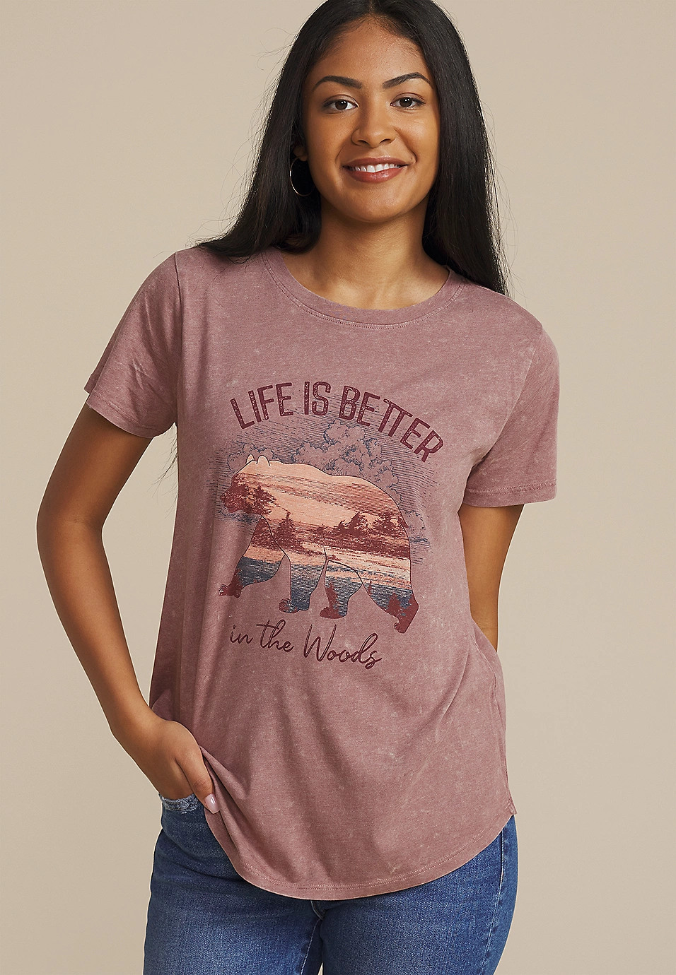Life Is Better In The Woods Classic Fit Graphic Tee | Maurices