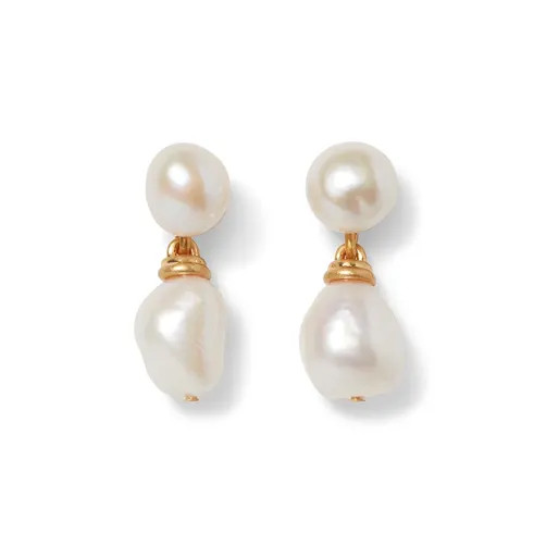 Cypriot Twist Pearl Double-Drop Earrings | The MET