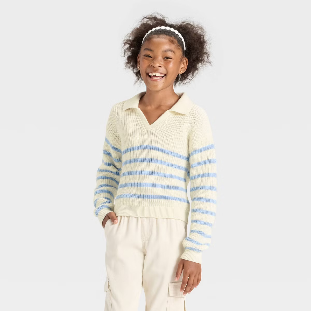 Girls' Collar Sweater - Cat & Jack™ | Target