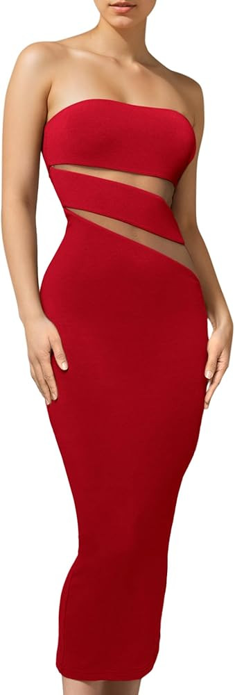 Women Sexy Backless Satin Maxi Dresses Spaghetti Strap Floral Print Dresses Slim Fit Elegant Long... | Amazon (US)