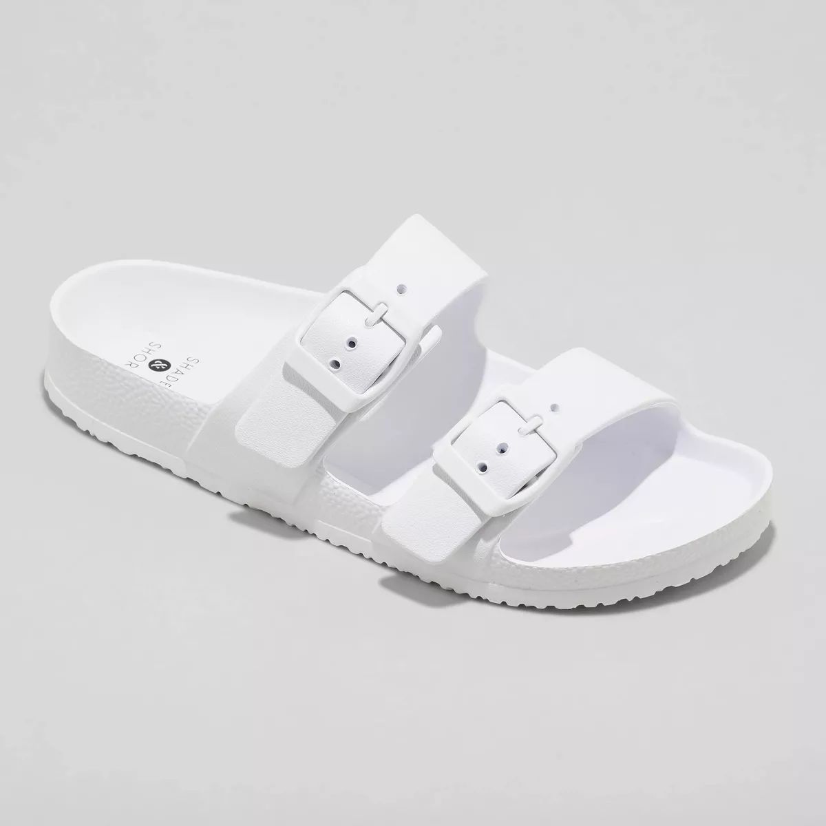 Women's Neida EVA Two Band Footbed Slide Sandals - Shade & Shore™ White 8 | Target