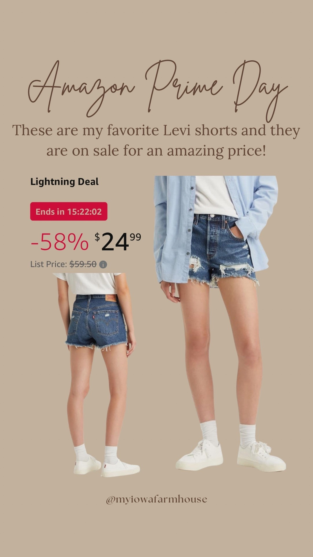 These Levi shorts are my favorite. They are the perfect length and super comfortable. They are on sale for over 50% off on Amazon for part of the Amazon prime sale!


#LTKFindsUnder50 #LTKSaleAlert #LTKStyleTip