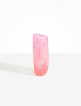 Temple 27cm Hand Poured Resin Vase Shell Pink - shell pink | David Jones (Australia & New Zealand)
