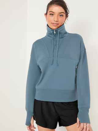 Dynamic Fleece Half-Zip Sweatshirt for Women | Old Navy (US)