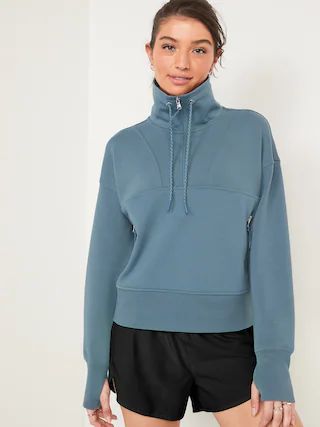 Dynamic Fleece Half-Zip Sweatshirt for Women | Old Navy (US)