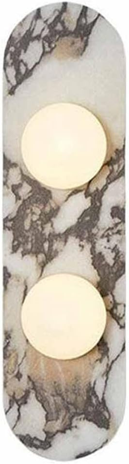 Natural Marble Wall Sconces Alabaster Wall Light With Glass Globe Oval Stone Hardwired Wall Light... | Amazon (US)