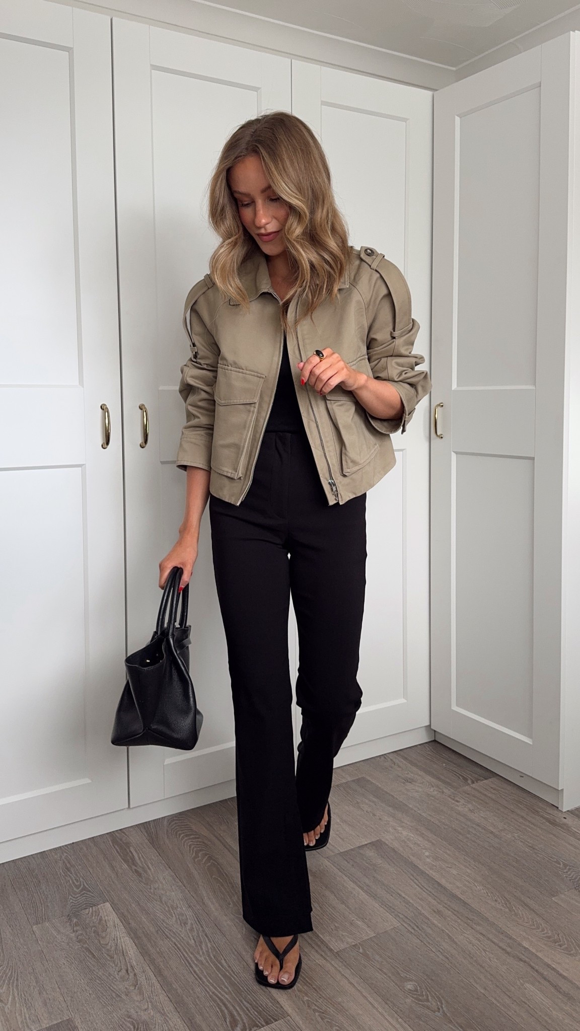 Bootleg trousers, tailored trousers, cropped trench, beige jacket, viral M&S jacket, demellier bag, heel flip flops, transitional outfits, autumn outfits

#LTKuk #LTKautumn #LTKstyletip