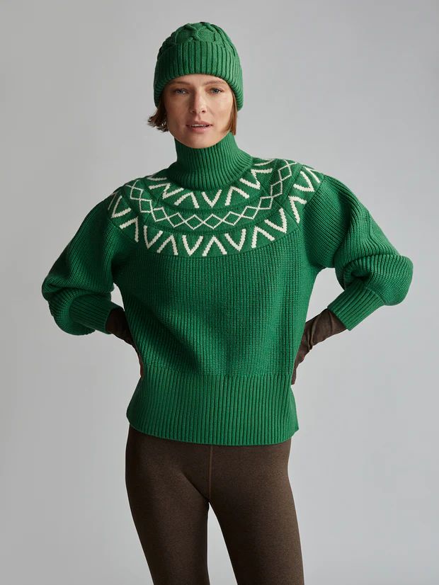 Marcie Fairisle Yoke Knit5 ReviewsElevate your winter wardrobe with our Marcie sweater, statement... | Varley USA