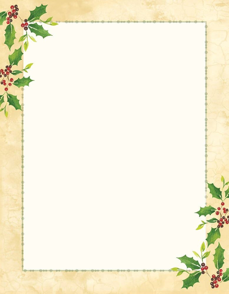 Great Papers! Falling Holly Imprintable Stationery, 8.5" x 11", Pack of 80 (2015049) | Amazon (US)
