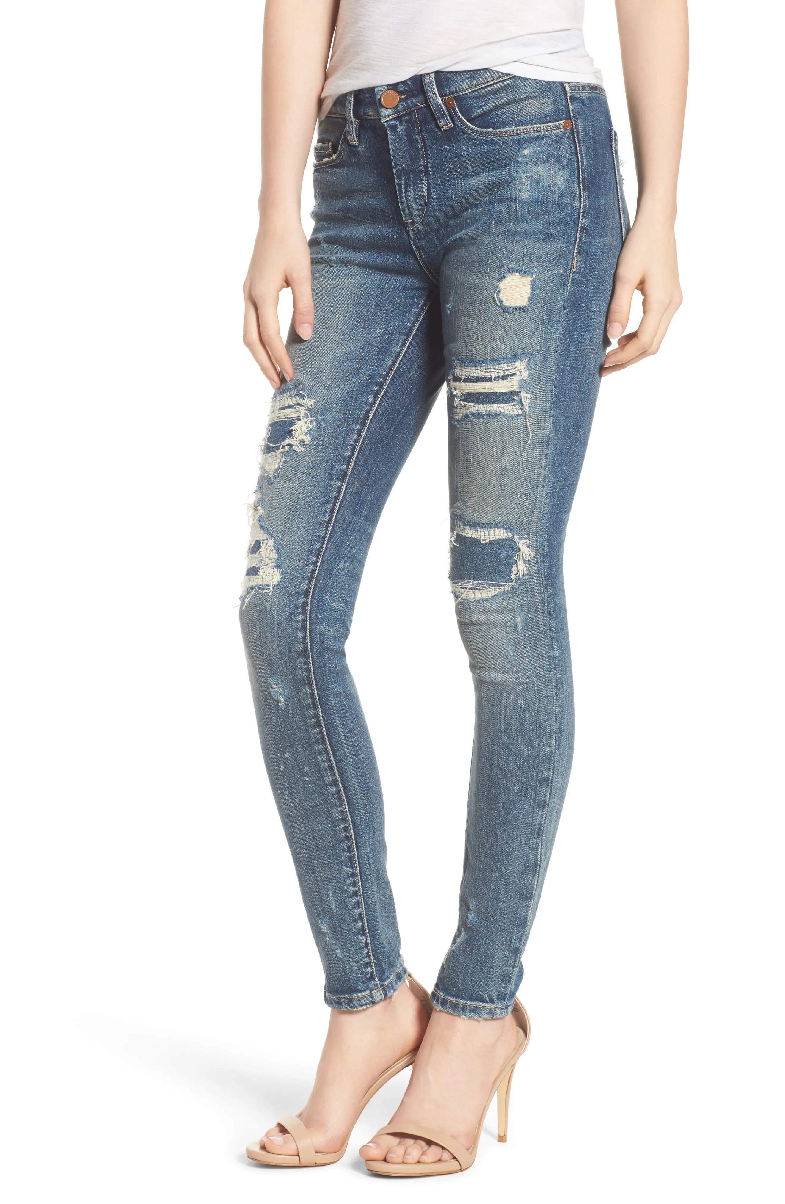 The Reade Patched Skinny Jeans | Nordstrom