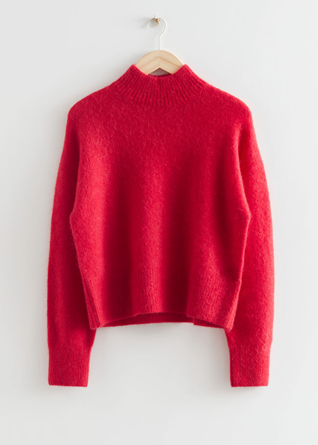 Cropped Mock Neck Knit Sweater | & Other Stories US