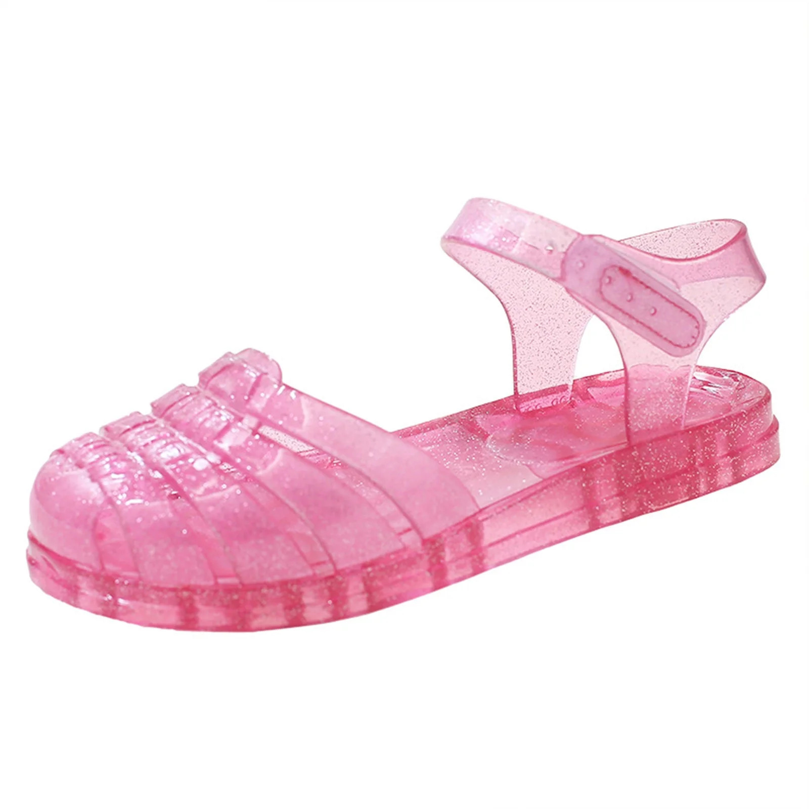 Huowey Toddler Kids Girl Jelly Sandals Girls Closed Toe Summer Dress Shoes Beach Flat Sandals Lei... | Walmart (US)