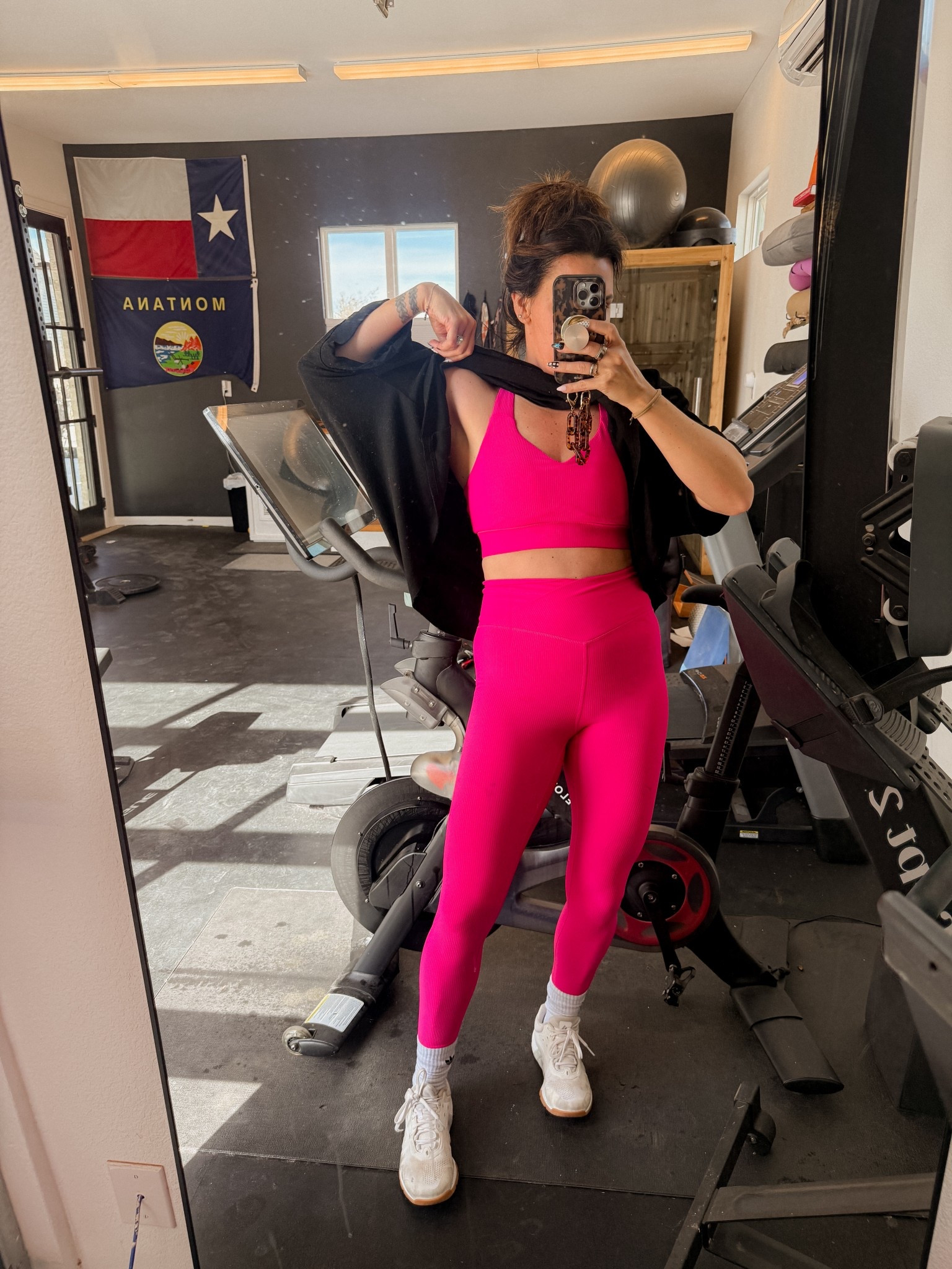 Salt Project bra isp pretty dang great and holds the girls secure!
I am a 36C and wear the large 
Leggings: large
Tee: 2XL

#LTKMidsize #LTKootd #LTKActive