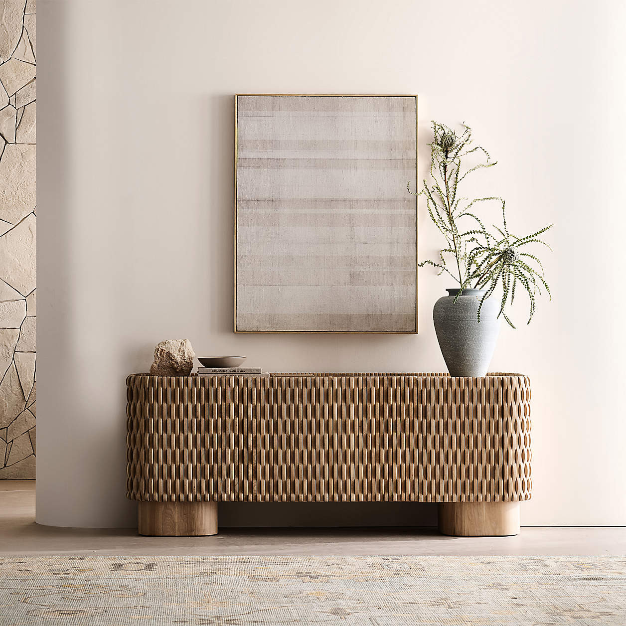 Ophelia Ocean Blue Ceramic Vase 10" + Reviews | Crate & Barrel | Crate & Barrel