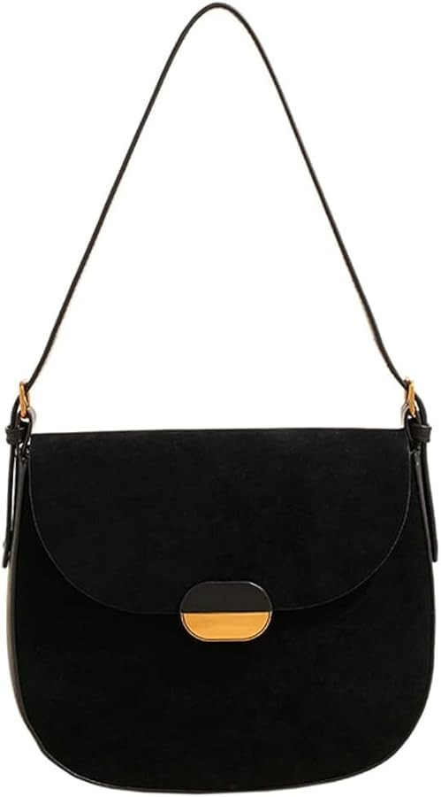 Burgundy Suede Shoulder Bags For Women Brown Suede Small Trendy Wine Crossbody Bag Saddle Suede S... | Amazon (US)