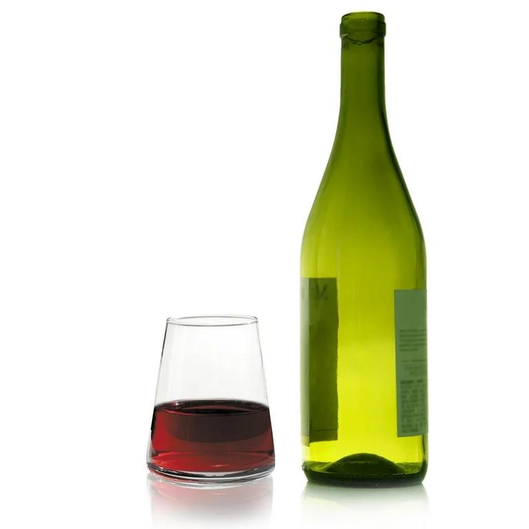 Better Homes & Gardens Clear Flared Stemless Wine Glass, 4 Pack | Walmart (US)