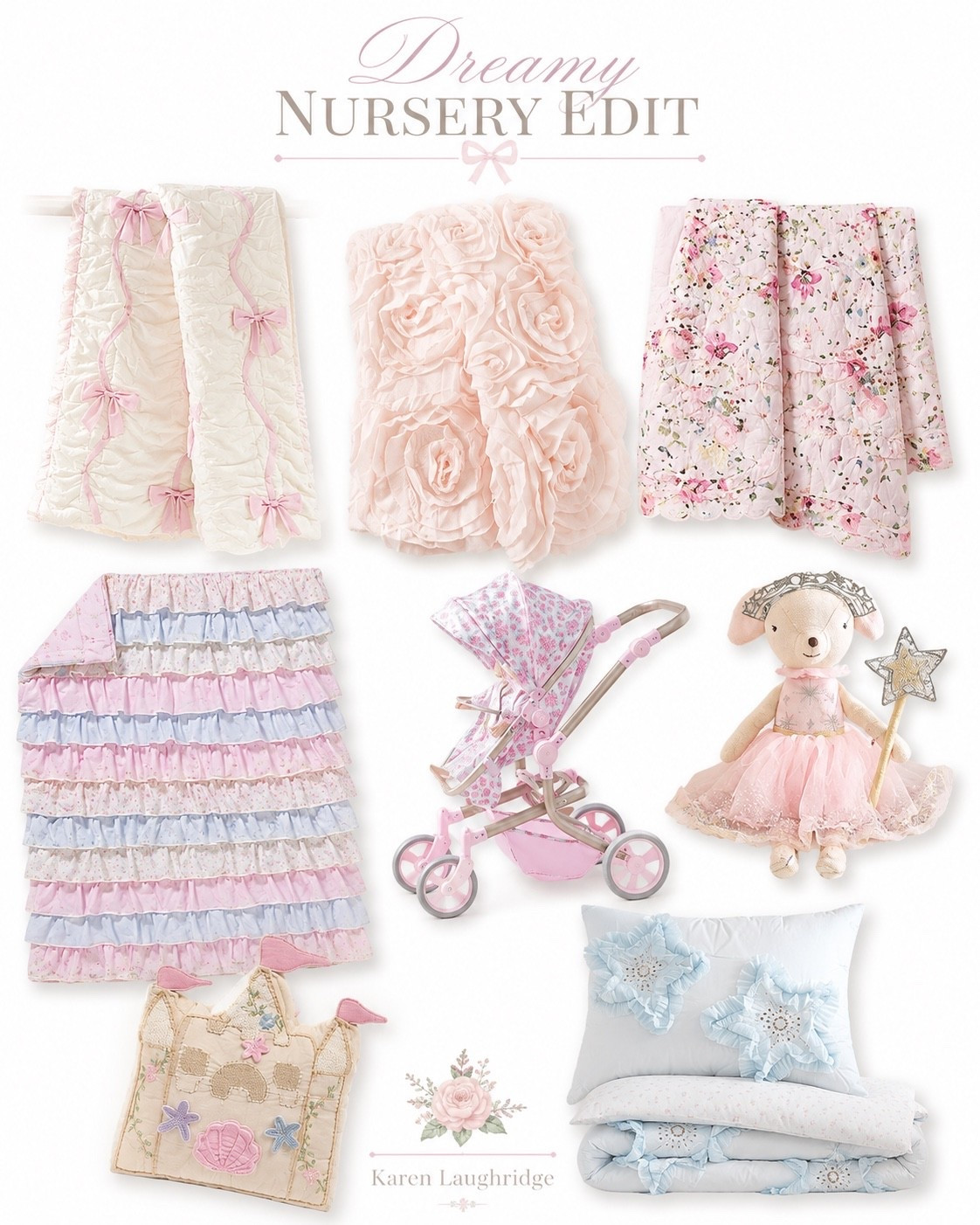 A little dreamy nursery edit filled with soft pinks, bows, florals, ruffles, and the sweetest fairytale details 🎀✨

Everything is linked in my LTK 🤍

#LTKHome #LTKBaby #nurserydecor #girlsnursery #potterybarnkids #loveshackfancy #nurseryinspo #pinknursery #femininenursery #babyroomideas #dreamynursery

#LTKBaby #LTKBump #LTKKids