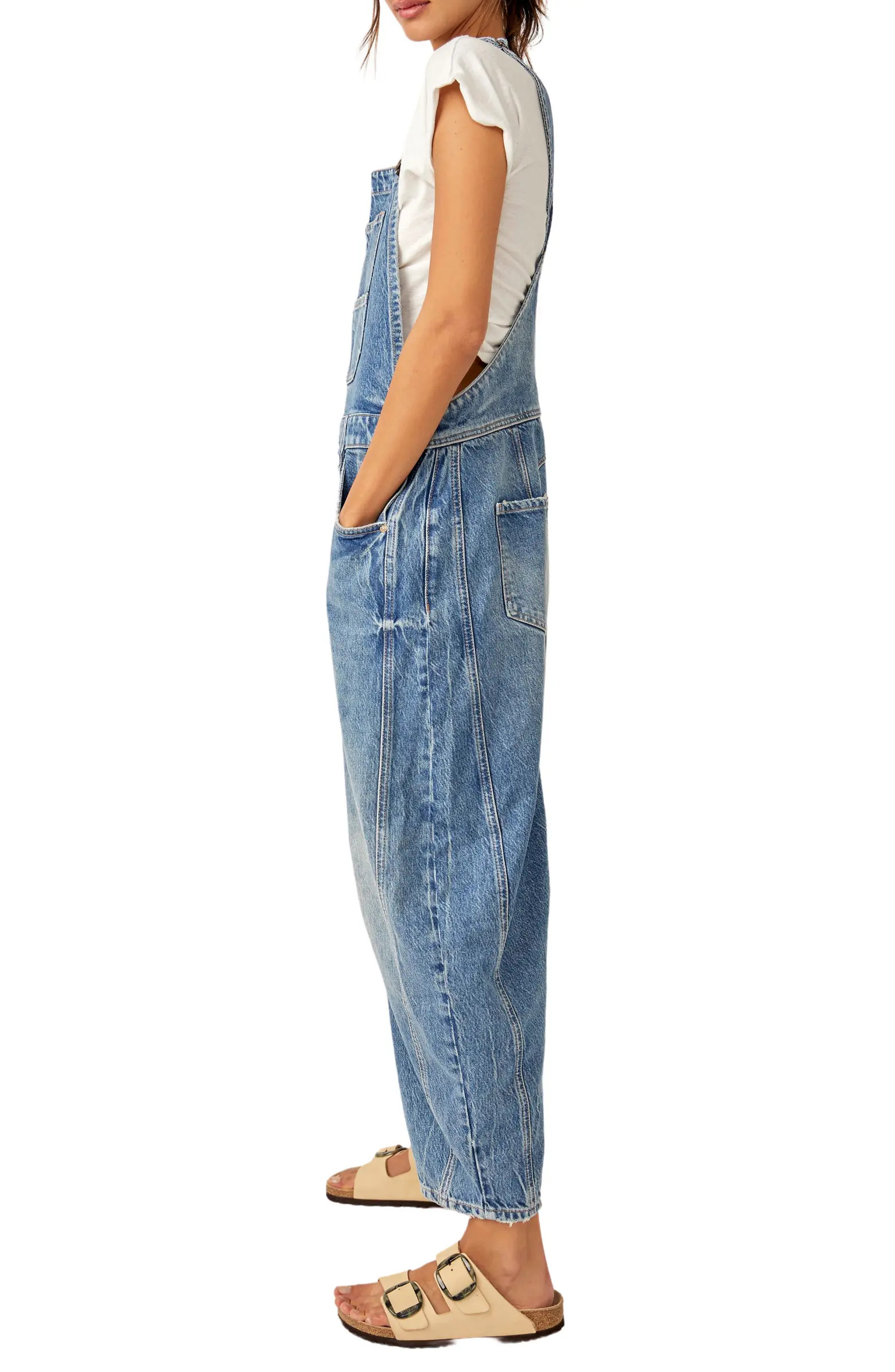 Free People Good Luck Denim Overalls | Nordstrom | Nordstrom