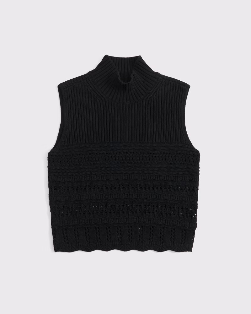 Women's Ruffle Mockneck Sweater Shell Top | Women's Tops | Abercrombie.com | Abercrombie & Fitch (US)