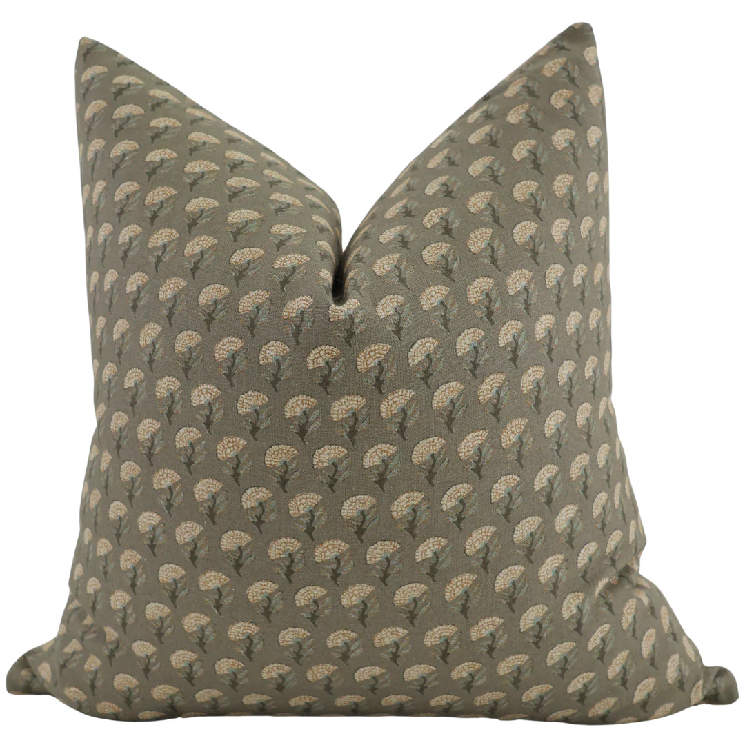 Meadow Bloom | Dark Green Pillow Cover | Hackner Home (US)