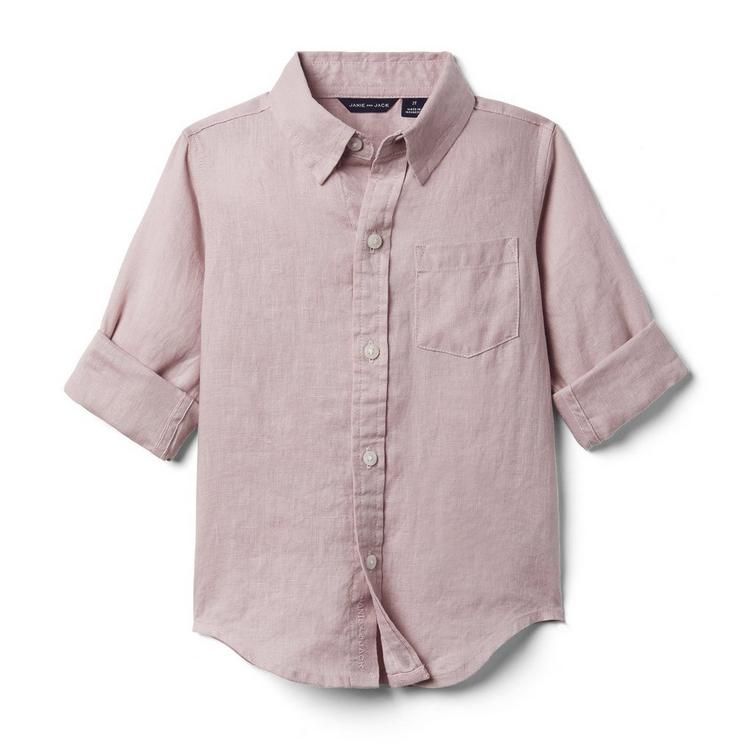 Linen Roll-Cuff Shirt | Janie and Jack