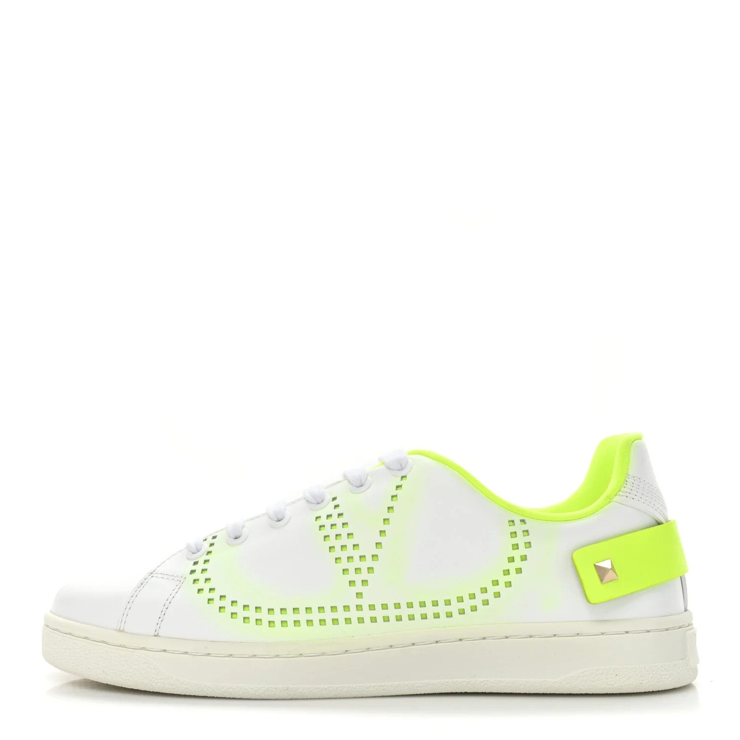 Valentino Garavani: All/Accessories/VALENTINO GARAVANI Calfskin Womens Backnet Sneakers 37.5 Whit... | FASHIONPHILE (US)